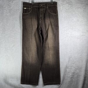 Southpole Gold Tab Brown Jeans Mens Size 34 Y2K Baggy Wide Leg Vtg Skater 32”